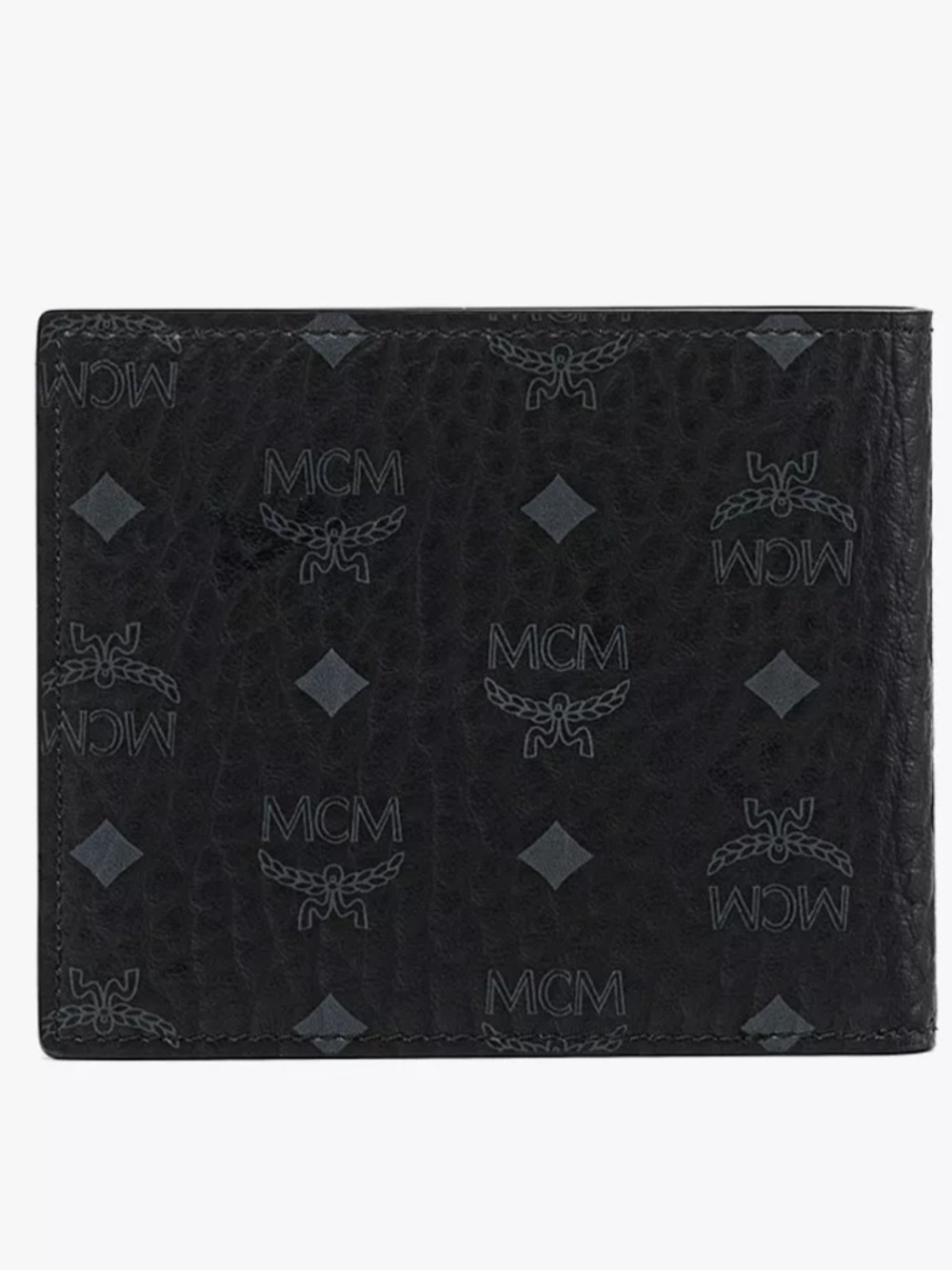 MCM Men’s Bifold Wallet In Visetos Original Black